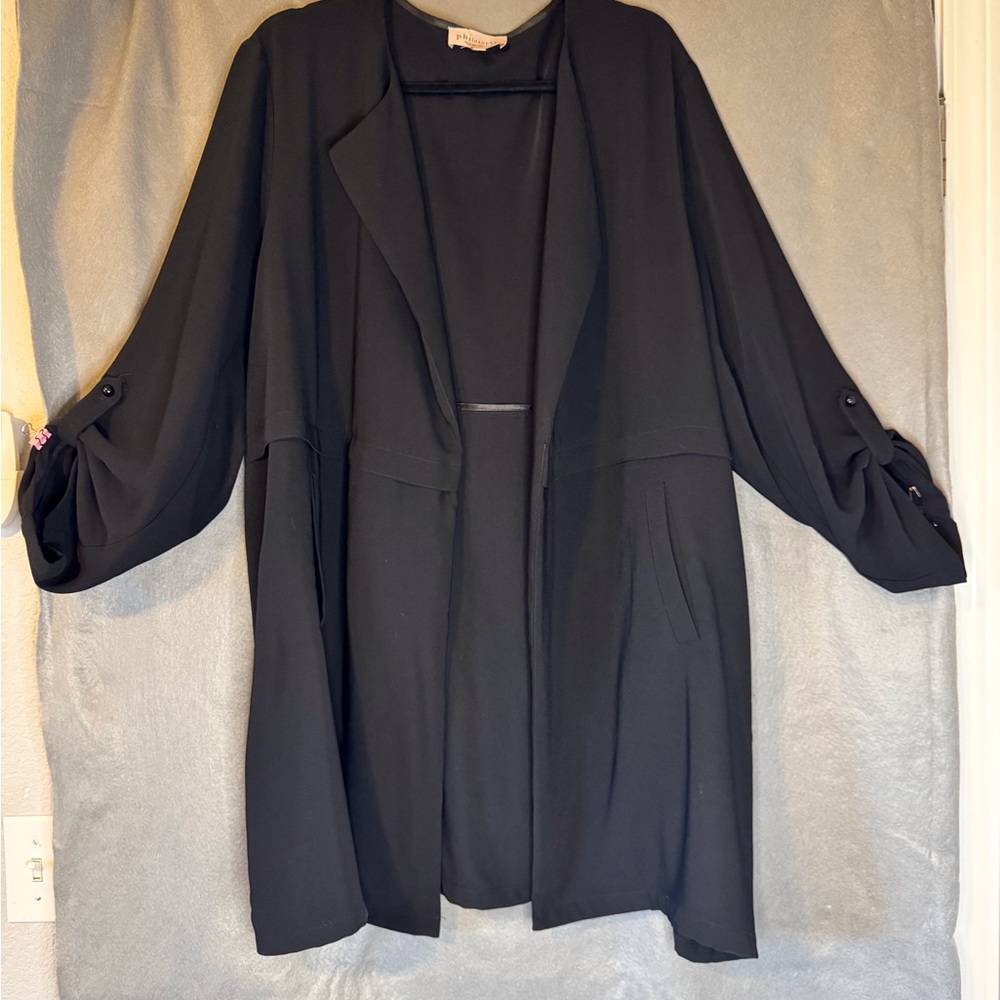 Philosophy Black Women's Open Front Jacket. Excellent Condition.